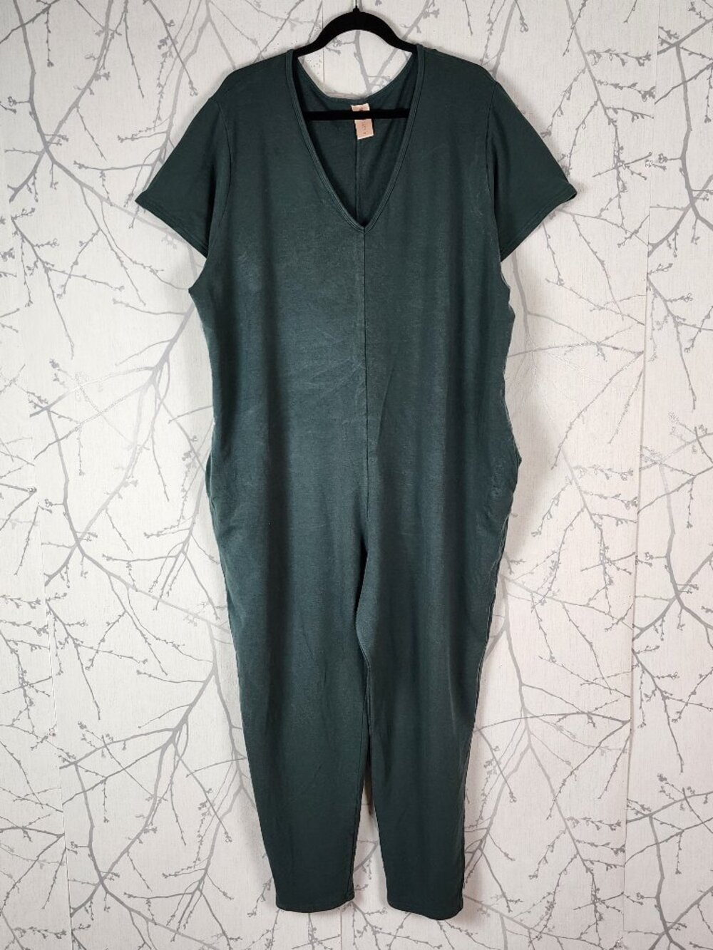 Smash + Tess Forest Green Bamboo Cotton Stretch Jersey Friday Romper